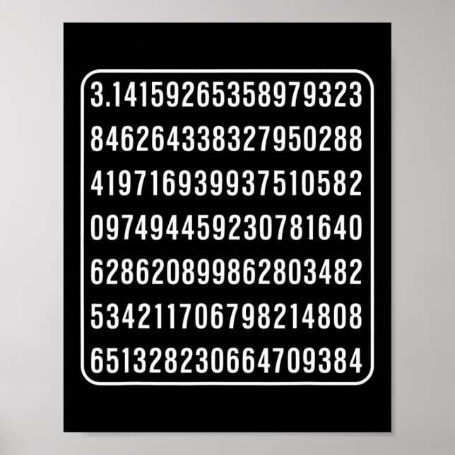 Pi Day Grekiska Pi-siffror Numbers Math Älskare Ne Poster (Framsidan)