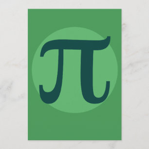 Pi Day-Grönt Inbjudningar