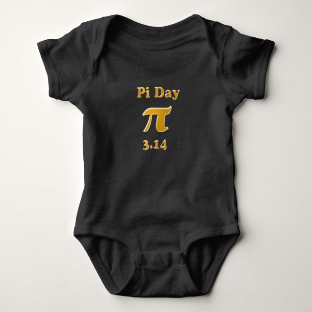 Pi Day Guld T Shirt (Framsida)