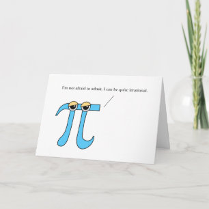 Pi Day, humoristiskt irrationellt hälsningskort Kort