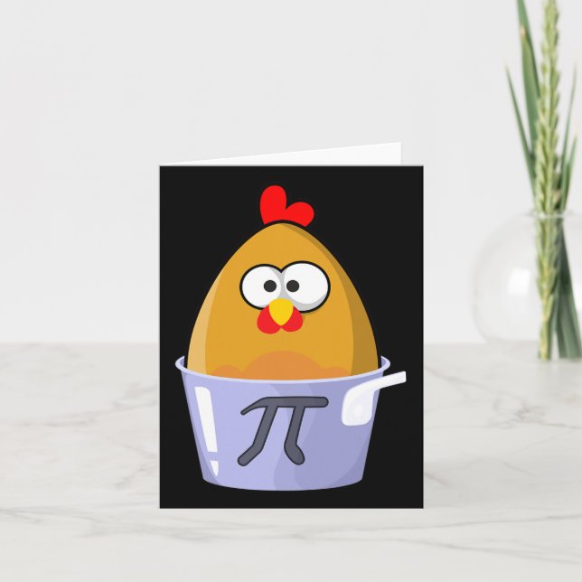 Pi Day Humous Chicken Pot Paj Math Älskare Novelty Kort (Framsida)
