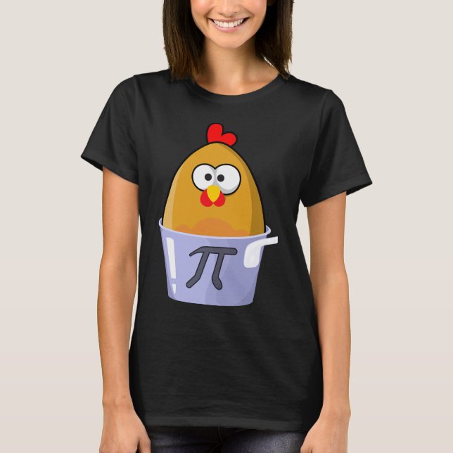 Pi Day Humous Chicken Pot Paj Math Älskare Novelty T Shirt (Framsida)