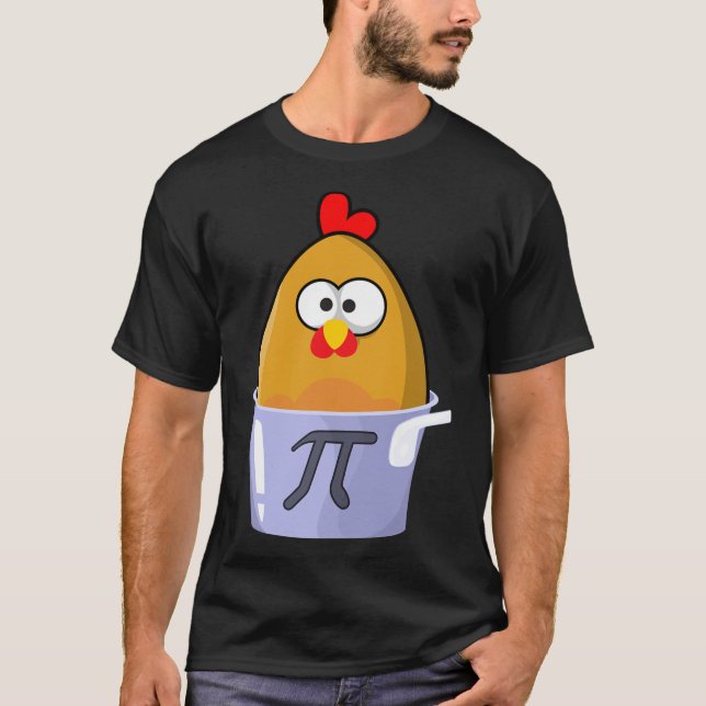 Pi Day Humous Chicken Pot Paj Math Älskare Novelty T Shirt (Framsida)