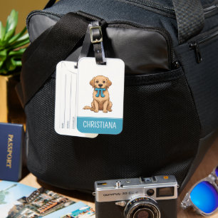 Pi Day-Hund med Pi-symbol Lycklig Pi Day Bagagebricka