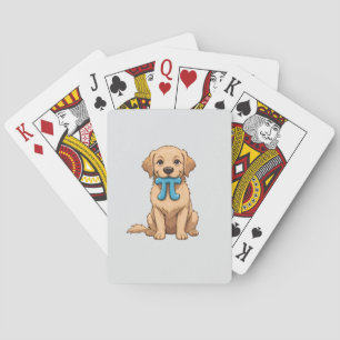 Pi Day-Hund med Pi-symbol Lycklig Pi Day Casinokort