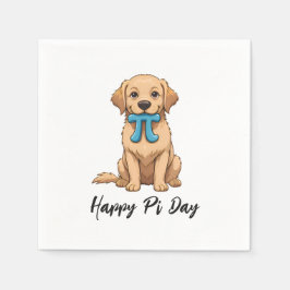 Pi Day-Hund med Pi-symbol | Lycklig Pi Day Pappersservett