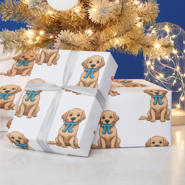 Pi Day-Hund med Pi-symbol | Lycklig Pi Day Presentpapper (Helgdagar)