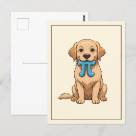 Pi Day-Hund med Pi-symbol | Lycklig Pi Day Vykort