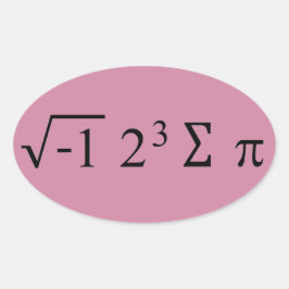 Pi Day I Ate Ungefär Paj i 8 summor pi Stickers Ovalt Klistermärke