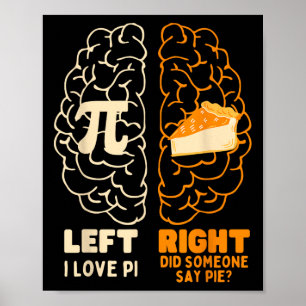 Pi Day I Kärlek Paj Math Älskare Lacher Student Ma Poster