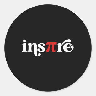 Pi Day Inspire 3.14 Symbol Math Teacher Science Mo Runt Klistermärke
