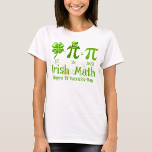 Pi Day Irish Math Shirt, Shamrock Pi Math Teacher T Shirt