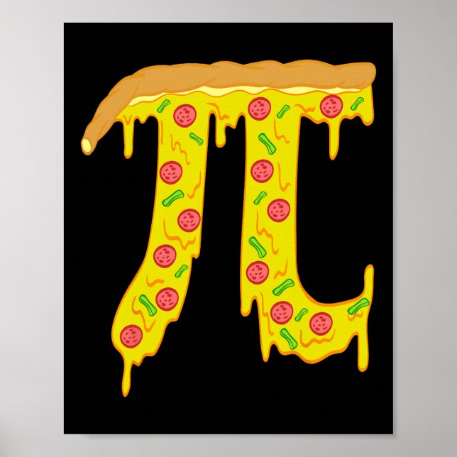 Pi Day Kids Pizza Pi Funny Math Food Poster (Framsidan)