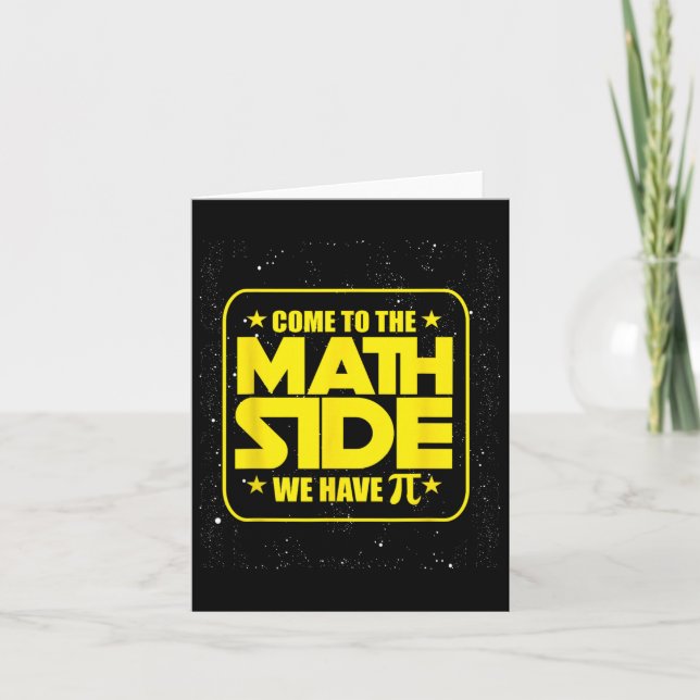 Pi Day - Kom till Math Side vi har Pi-funny Kort (Framsida)