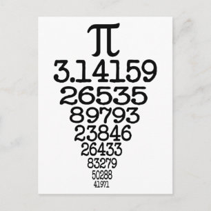 Pi Day-komplex 3.14 Vykort