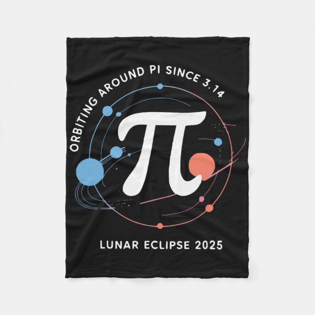 Pi Day Lunar Eclipse 2025 Cosmic Math Fleecefilt (Framsidan)