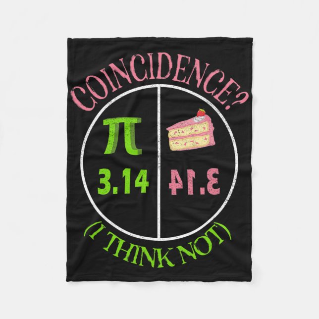 Pi Day Math Älskare 3.14 Paj Sammanträffande I Tän Fleecefilt (Framsidan)