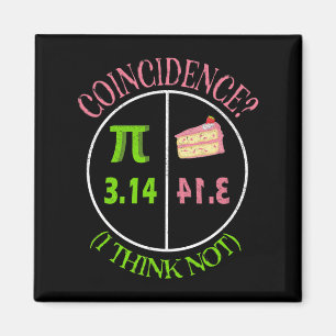 Pi Day Math Älskare 3.14 Paj Sammanträffande I Tän Magnet