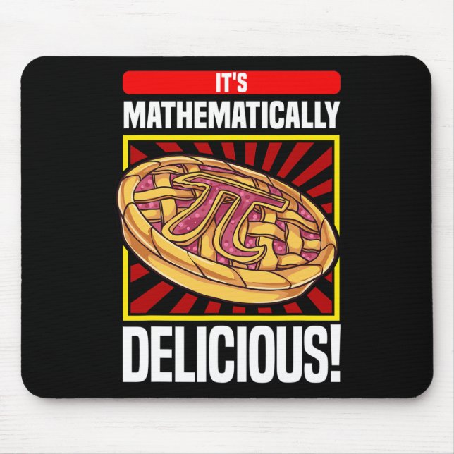 Pi Day Math Älskare Apple Paj Musmatta (Framsidan)