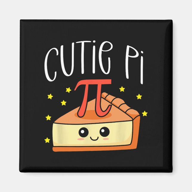 Pi Day Math Älskare Student Lärare 3.14 Cutie Paj Magnet (Framsidan)