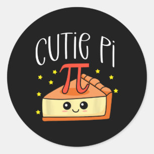 Pi Day Math Älskare Student Lärare 3.14 Cutie Paj Runt Klistermärke