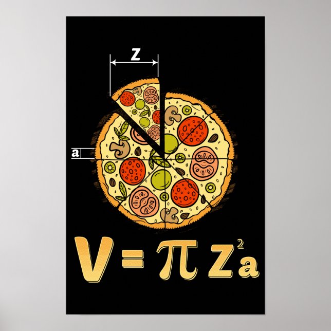 Pi Day Math Class Teacher Pizza Gag Poster (Framsidan)