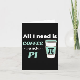Pi Day Math Coffee Älskare Geometry Calculus Trigo Kort