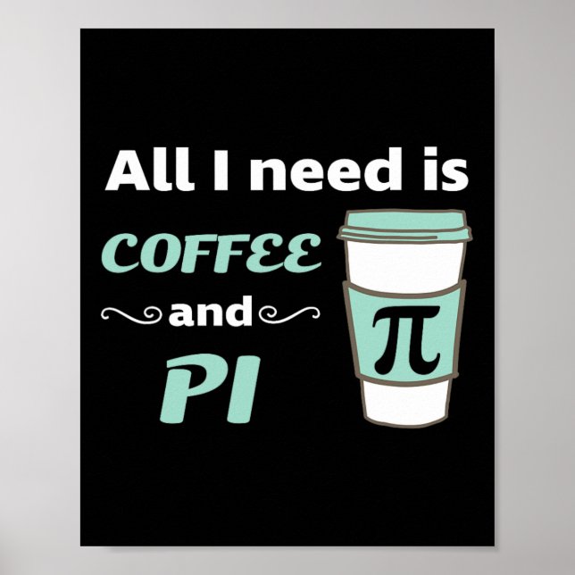 Pi Day Math Coffee Älskare Geometry Calculus Trigo Poster (Framsidan)