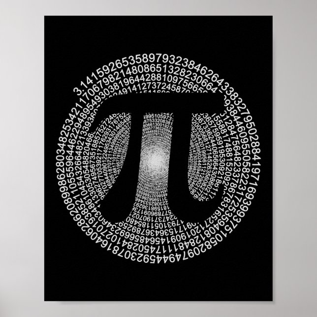 Pi Day Math Geek Teacher 3.14 Pi Day Poster (Framsidan)