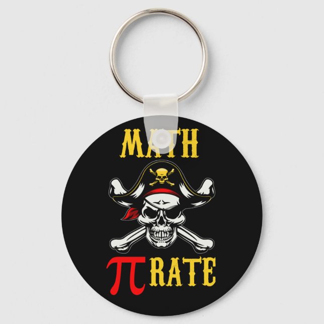 Pi Day Math Math Pi Rate Pirat Nyckelring (Framsida)