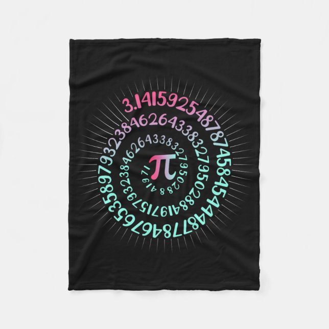 Pi Day Math Nerd Geek 3.1415 Irrationellt nummer P Fleecefilt (Framsidan)