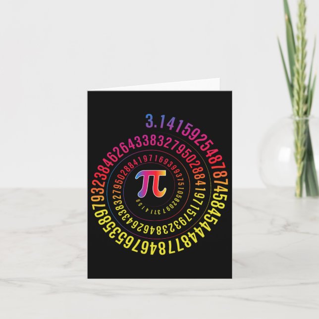 Pi Day Math Nerd Geek 3.1415 Irrationellt nummer P Kort (Framsida)