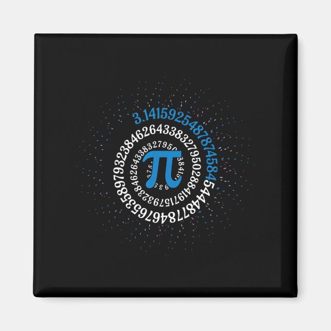 Pi Day Math Nerd Geek 3.1415 Irrationellt nummer P Magnet (Framsidan)