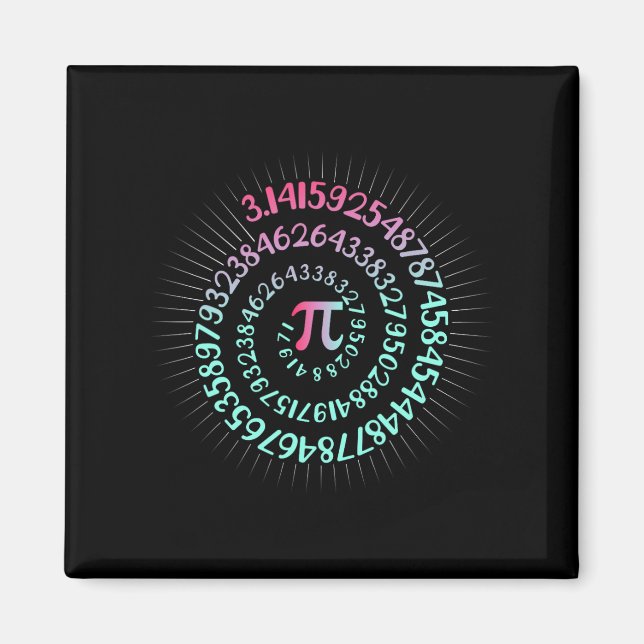 Pi Day Math Nerd Geek 3.1415 Irrationellt nummer P Magnet (Framsidan)
