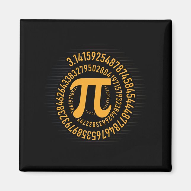 Pi Day Math Nerd Geek 3.1415 Irrationellt nummer P Magnet (Framsidan)