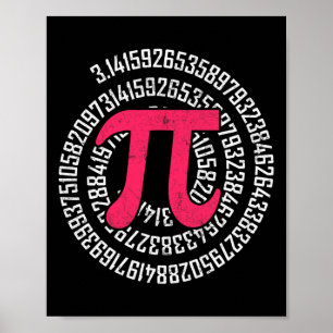 Pi Day Math Nerd Geek 3.1415 Irrationellt nummer P Poster
