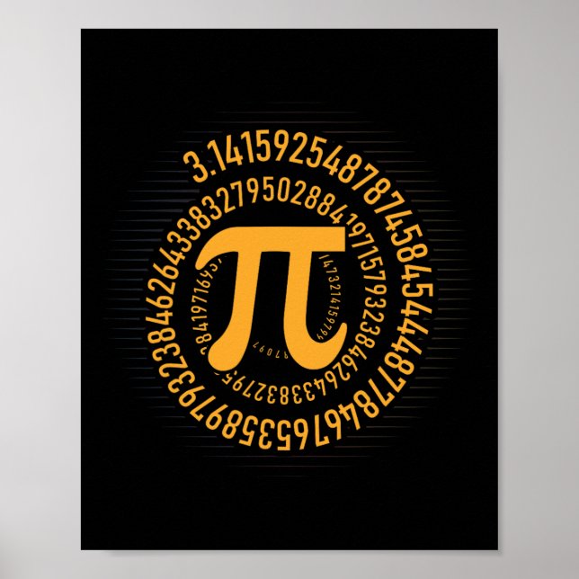 Pi Day Math Nerd Geek 3.1415 Irrationellt nummer P Poster (Framsidan)