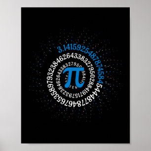 Pi Day Math Nerd Geek 3.1415 Irrationellt nummer P Poster