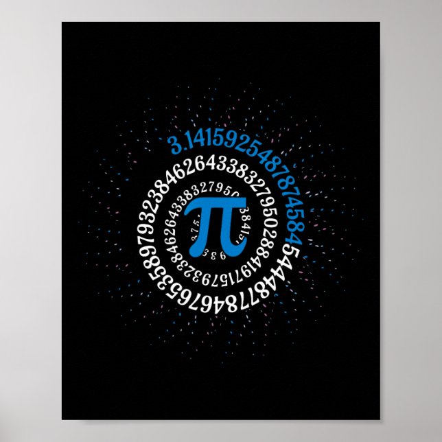 Pi Day Math Nerd Geek 3.1415 Irrationellt nummer P Poster (Framsidan)