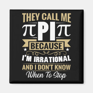 Pi Day Math Nerd - kalla mig irrationell Kno Magnet