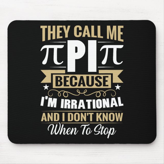 Pi Day Math Nerd - kalla mig irrationell Kno Musmatta (Framsidan)