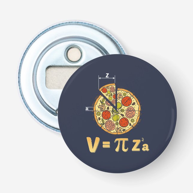 Pi Day Math Nerd Pizza Formula Flasköppnare (Framsidan)