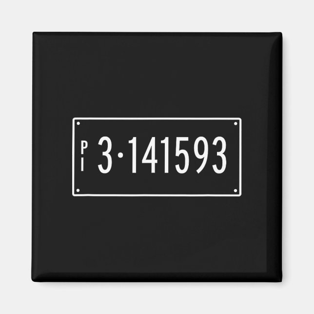 Pi Day Math Number Plate Geometry Trigonometry Magnet (Framsidan)