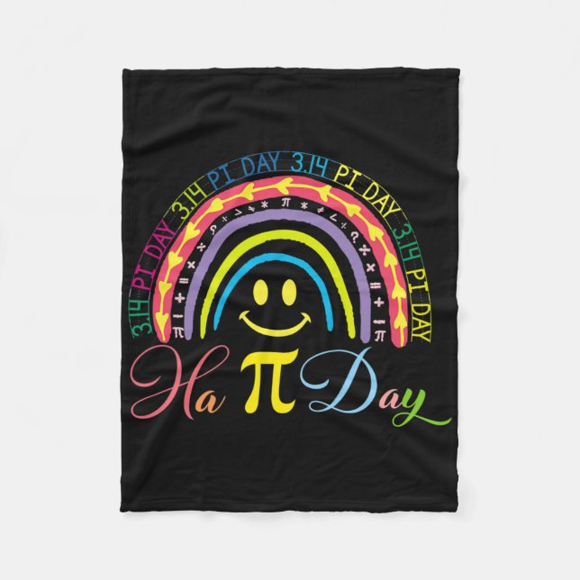 Pi Day Math Number Rainbow Lycklig Pi Day Roligt S Fleecefilt (Framsidan)