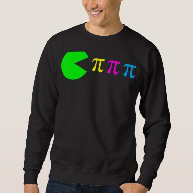Pi Day Math Science Ate Pi Symbol Färg Lång Ärmad Tröja (Framsida)