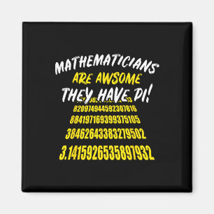 Pi Day Math Science Funny Teacher Gift Manar och W Magnet