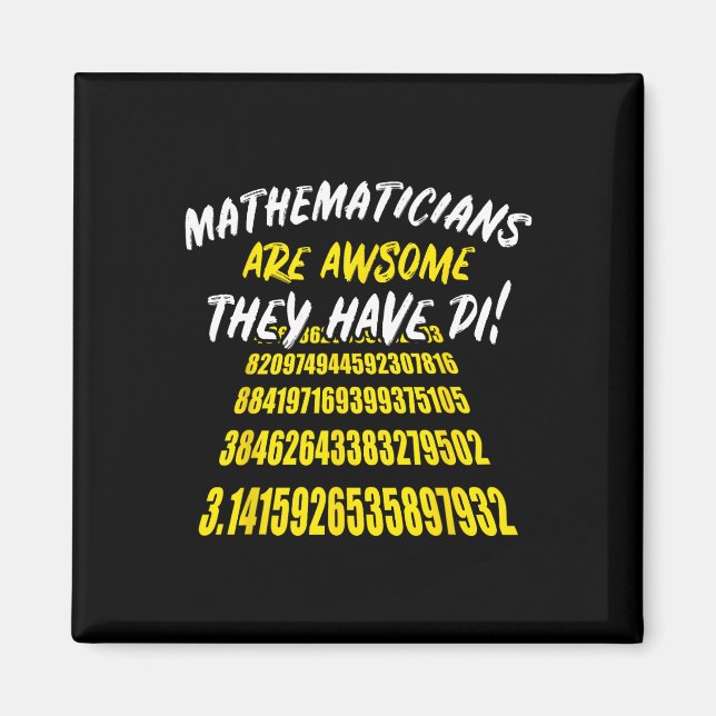 Pi Day Math Science Funny Teacher Gift Manar och W Magnet (Framsidan)