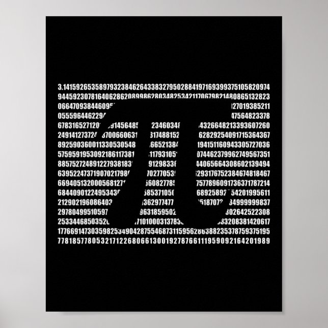 Pi Day Math Science Funny Teacher Gift Manar och W Poster (Framsidan)