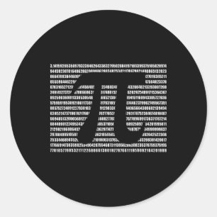 Pi Day Math Science Funny Teacher Gift Manar och W Runt Klistermärke