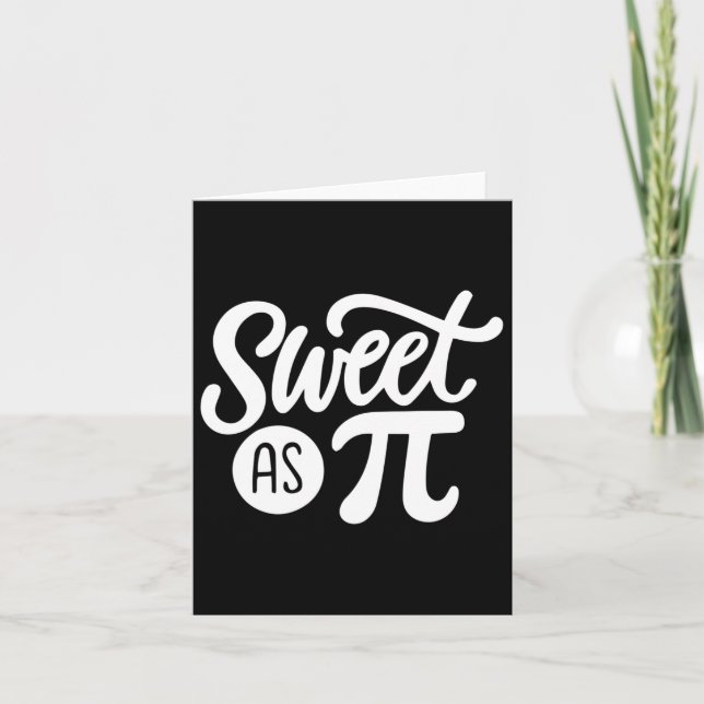 Pi Day Math Teacher Mathematics Pi Symbol Sweet As Kort (Framsida)